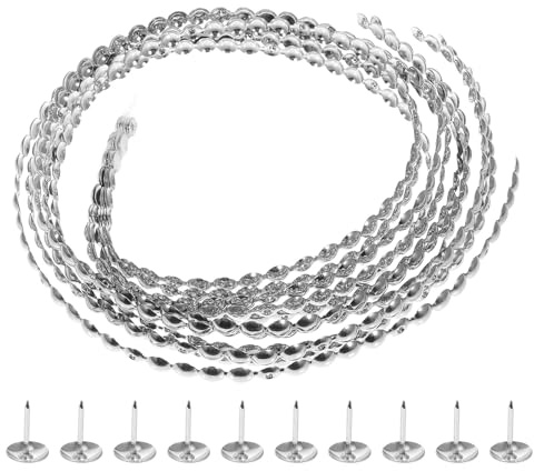 Vaguelly Tiras de Clavos para Tapicería y Muebles, 6 Piezas de Hierro Cabeza Segura y Superficie Lisa, 1 Metro de Largo, Adecuadas para Restaurar Sofás y Trabajos de Manualidades