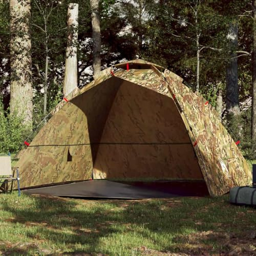 Fisketält för 4 personer kamouflagemönster, snabbutlösning, vattentätt campingtält med UV-skydd, 260 x 246 x 180 cm, lätt