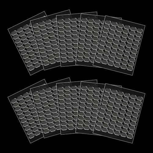 720 Stück Doppelseitige Klebepunkte, 13 x 8mm, Keine Spuren Klebepads | Extra Stark, Transparente, Selbstklebende Klebepunkte, für Zuhause, Büro, Schule, DIY