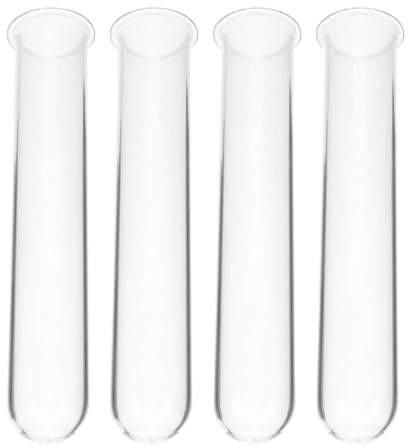 VILLCASE Vases en Tubes à Essai en Verre Design Visible et Élégant Lot de 4 pour Propagation de Plantes pour Chambres et Bureaux Modernes