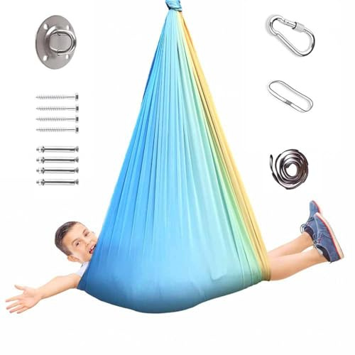 Aerial Yoga Swing 200 Kg Max -Yoga HäNgematte Kinder Mit Komplettem Zubehör (280 * 150CM),F
