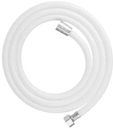 Flexibel anti-kink PVC handhållen duschhuvud slang vattenslang för kranar – vit slang för enkel installation och användning