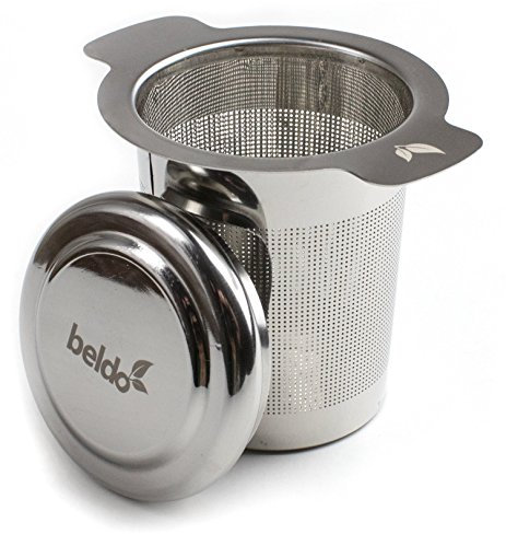 Beldo Passoire à thé avec perforation fine en acier inoxydable - Filtre à thé idéal pour le thé en vrac et les épices - Convient pour diverses tasses, théières et verres