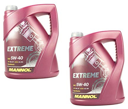 MANNOL Motorenöl 5W-40 Extreme API SN/CF für Opel Renault Fiat VW 2 Stück á 5 Liter