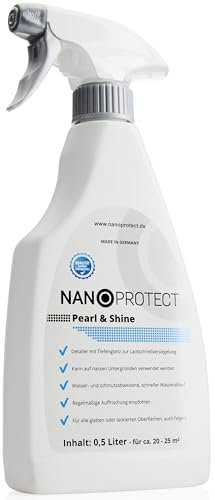 Nanoprotect Pearl & Shine | 0,5 L Spray | Detailer zur Lackschnellversiegelung | Ideal zur Autopflege und Reinigung | Glanzversiegelung für Auto und Motorrad | Nanoshield