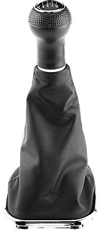 Aramox Auto Schaltknauf Kopfdeckel,Schalthebelmanschetten 6 Gang Auto Schaltknauf Schalthebelmanschetten für MK4 1998-2007 Kunststoff und Kunstlederknopf