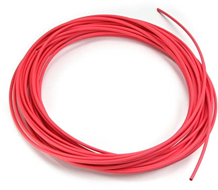 Othmro Tubi termorestringenti industriali in plastica PE, diametro interno 0,2 cm, lunghezza 2:1, guaina termorestringente elettrica, tubi termorestringenti per l'incollaggio dei cavi, colore: rosso