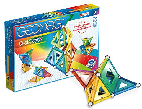 Geomag Rainbow Kinder Magnetisches Konstruktionsspiel, Baby Mädchen Geschenk 5 6 7 8 9 10 11 12 13 Jahre, 72 Teile