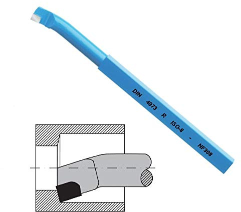Innen- Drehmeißel Drehstahl Ø 25 x 25 mm quadratisch P20 HM-bestückt DIN 4973 ISO 8