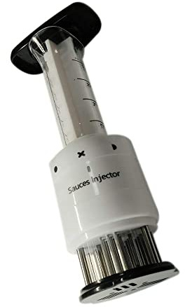 BLUE ELF Sauce Injector Marinator and Meat Tenderizer 30 Stainless Steel Needles NEW