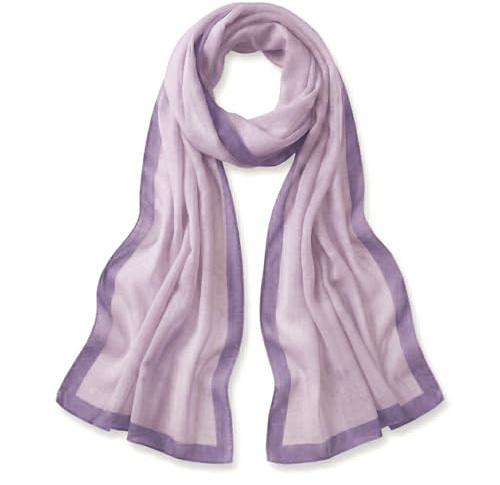 TigerTie Damen Chiffon Schal Halstuch – Luftig und angenehm zu tragen – 160 x 36 cm, einfarbig unicolor