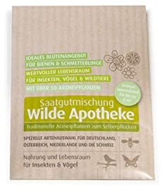 Biobalu Wilde Apotheke 3g - 50 traditionelle Heilkräuter Samen - Bienenfreundliche Wildblumenwiese, Wildkräuter Samen mehrjährig & regional, Arzneipflanzen Saatgutmischung (1)
