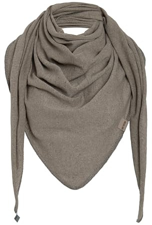 Knit Factory - Iris Trekantssjal - Taupe - 190x85 cm