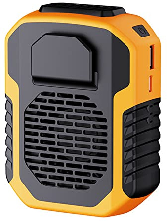 RANRAO Ventilador Portátil con Clip de Cintura, 6000 mAh Recargable por USB, Mini de Cuello y Cinturón para Camisetas, Chaquetas, Ropa