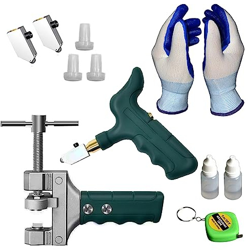 12 pcs Glass Cutter Tool set,Tile Cutter Hand Tool，Mirror Cutting Kit,ceramic tile cutter & glass cutting tool DIY Home Kit