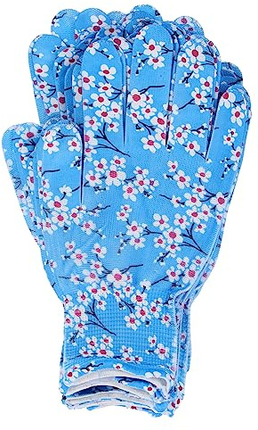 Homoyoyo Moufles de Travail Antidérapants, 12 Paires, Nylon Pu Bleu | Résistants à L’usure la Saleté, pour Chantier et Maintenance Mécanique, pour Femmes et Hommes