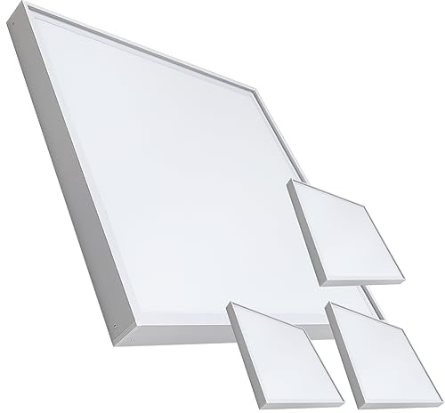 LED ATOMANT 4x Kit Aufbaurahmen + LED Panel 60x60cm 48W CCT | Mit CCT-Farbtemperaturwahlschalter, 5000 Lumen, Treiber inklusive