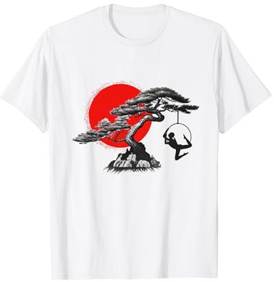 Aerial Hoop, Japanischer Bonsai-Baum-Kunst, Aerial Yoga Geschenke T-Shirt