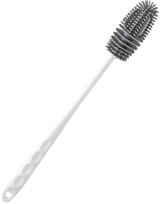 Bottle Brush, Cleaning Brush With Comfort Grip,Silicone Long Bottle Brush,Long Bottles Cleaning Scrubber For Thermoses Water Tea Coffee Cup, Flexible Cleaner Scrubber For Kitchen Restaurant