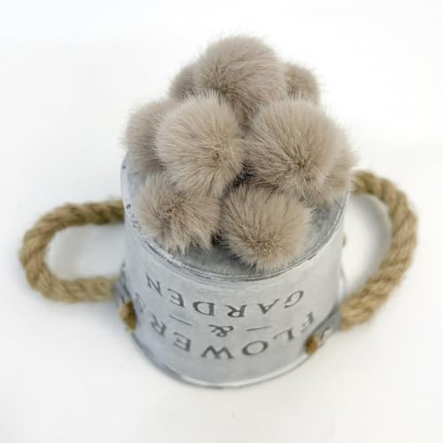 GreatRise Pompon in pelliccia artificiale, 2-3 cm, per cappelli, pelliccia, soffice, pompon in pelliccia sintetica per cappelli, scarpe, sciarpe, borse, portachiavi, fai da te, artigianato creativo,