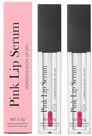 LIFECOSM Pink Lip Serum Plumper, Color Changing Lip Gloss,Pink Lip Serum Plump Gorgeous Glow of Lips,Pink Lip Serum Booster,Glow Color Changing Lip Oil,Hydrating Lip Stain for Women.
