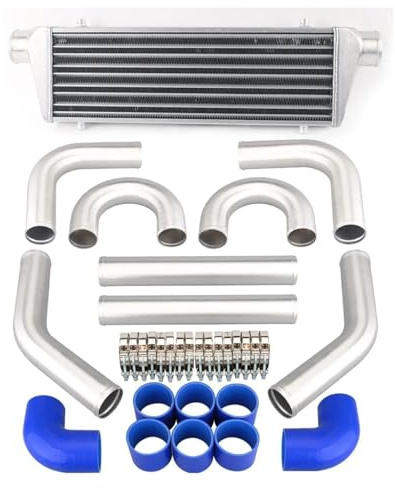 Manguera AdmisióN Aire Accesorio Coche Turbo Intercooler 450x180x65mm 2,5 Pulgadas Tubo Entrada Aleta Turbo Kit Tubería Aluminio Universal Modificado Entrada Aire