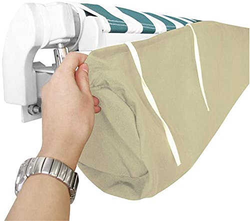Funda para toldos al aire libre, bolsa para el invierno, patio, refugio de jardín, refugio de lluvia, toldo parasol, material Oxford 420D, disponible en 7 tamaños (2 m, beige)