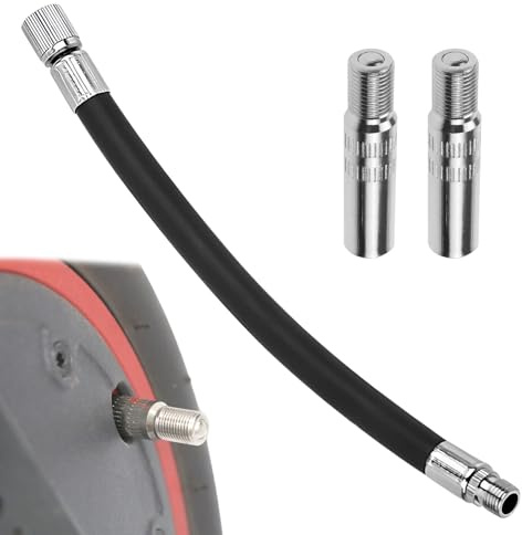 Kuugeo Extension de Valve,avec 2pcs Pneu Valve Extension Adaptateur 40 MM,Tube d'extension de Valve de Gonflage pour Xiaomi M365 Scooter, Trottinette, Vélo, Voiture, Moto