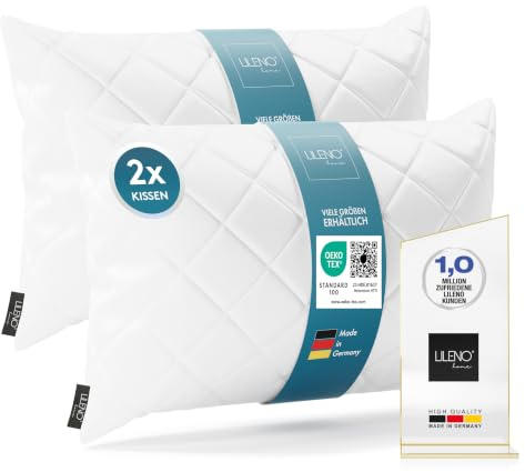 LILENO HOME 2er Set Kissenfüllung 40 x 60 cm - 95°C waschbares Innenkissen | geeignet für Allergiker - Polyester Kisseninlet als Couchkissen, Sofa Kissen, Cocktailkissen und Kopfkissen