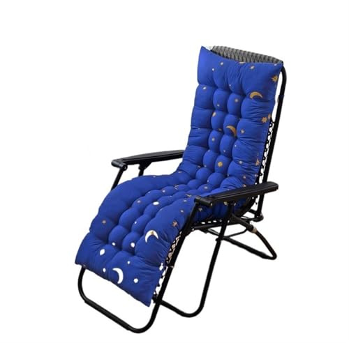 Comfortable Deckchair Cushion for Recliners Soft Rocking Chair Pads Lounger Bench Cushion Long Garden Chair Cushion Multiple (Blue01 53x170cm 1 Piece)