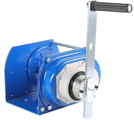Cabrestante manual para remolques, barcos, cuatrimotos - Capacidad de 3000 kg, manivela ajustable, fácil operación