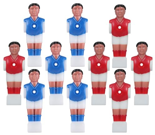 VICASKY Set 10 Mini Figure Calcio Balilla in Plastica Figure Giocatori da Calcio Balilla Colori Distintivi Accessori Ricambio da Gioco