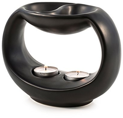 pajoma Duftlampe Yin & Yang in schwarz, H 14 cm, für 2 versch. Duftöle geeignet