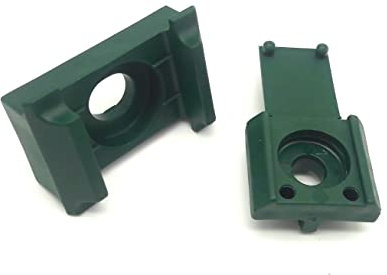 20 x U-Scheibe Befestigung Doppelstabmattenzaun Halter Zaun + Auflagebock Mattenzaun (Moosgrün ohne Einfassung)