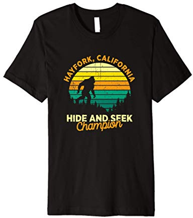 Retro Hayfork, California Big foot Souvenir Premium Tri-blend T-Shirt