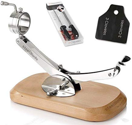 Soporte Jamonero Steelblade Madera Haya + Pack 3 Claveles