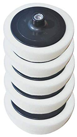 Craft-Equip Basic 5er Pack 150mm Polierschwamm M14 Stützteller Weiss glatt Pad