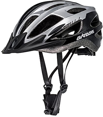 Airtracks Fahrradhelm für Damen und Herren Master RD-10 - Allround Radhelm - Visier - Leichter EPS-Körper - IN Mould - Verstellbar - Reflektoren - Größen S/M 54-58 L/XL 58-62cm