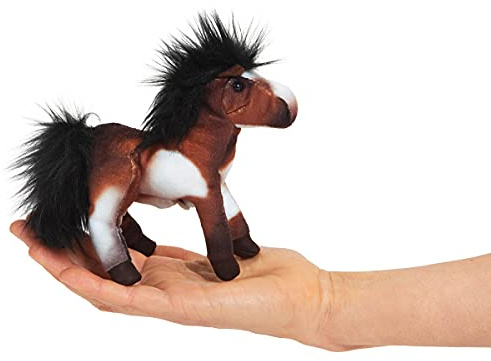 Folkmanis Mini-Fingerpuppe, braun, schwarz, weiß