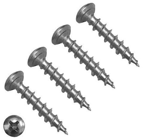 TERF® PVC Decking Screw 4.3mm X 25mm Philip Drive Pan Head Stainless Steel A2 (304) Self Tapping Screws 4.3mm X 25mm For PVCu Window Door Decking Screw - Pack of 25