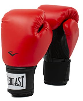 Everlast Prostyle 2 Boxhandschuhe, Einsteiger-Trainingshandschuhe für Damen und Herren, sicherer Sitz, Klettverschluss und Belüftung, schwere Tasche & Speedbag-Training, 473 g (Rot)
