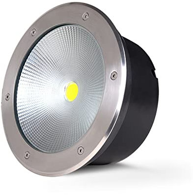 KEKSIS Spot Rond Encastrable Au Sol Extérieure Embarqué COB Paysage Lumières IP66 Étanche Encastré Lumière Souterraine Ronde pour Jardin Chemin Villas Illumination Décoration Lampe (Color : Warm Whit