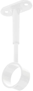 Gedotec Schrankrohrlager für Decken-Montage | TUBI | 1 Stück Schrankrohr-Mittelträger Weiß für Garderoben-Stangen rund | Kleiderstangen-Befestigung D: 25 mm | Decken-Stangenhalter höhen-verstellbar