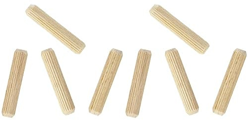 kwb 40x Holzdübel 8x40mm, Holz, Holzdübelset, geriffelt, Buchenholz, Riffeldübel (Packung mit 2)