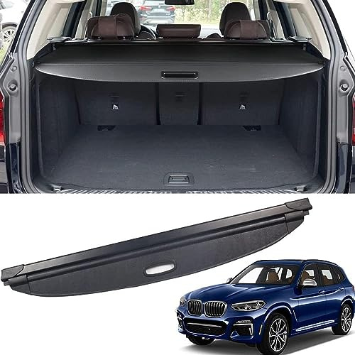 SORAE Auto Laderaumabdeckung Kofferraumabdeckung Rollo für BMW X3 2016-2022, Einziehbare Kofferraum Schutz Abdeckung Cargo Cover, Autozubehör