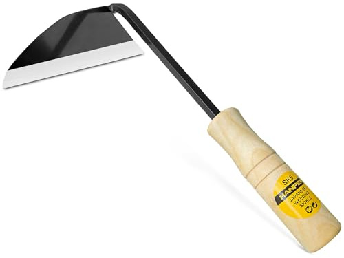 Hanpex - Herramientas de jardinería de hoja ancha: las azadas de mano de alta calidad tienen un borde muy afilado para un trabajo rápido
