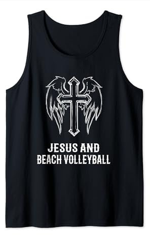 Beachvolleyball-Spieler. Design Jesus und Beachvolleyball! Tank Top