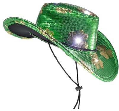 ST Day Hüte mit LED Beleuchtung, Cowboyhut für Nachtclub, Halloween, Cosplay