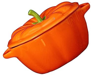CIYODO Juego De Vajilla Cuenco Para Comida Con Forma De Calabaza 1 Pieza Cuenco Decorativo Para Sopa Cerámica Artesanal Doble Asa Utensilios Para Hornear Para El Hogar Restaurante