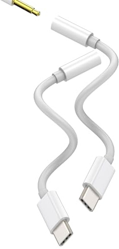 USB C to 3.5mm Jack Headphone Adapter Aux Cable(2Pack) for iPhone15 16 Pro DAC Type C Audio Charger Splitter for Apple iPad compatible for Samsung Car Earphone Adaptor Converter Microphone Dongle Cord